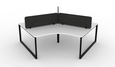 Deluxe Infinity Loop Leg 120° Workstation - With Eco Panel Screens