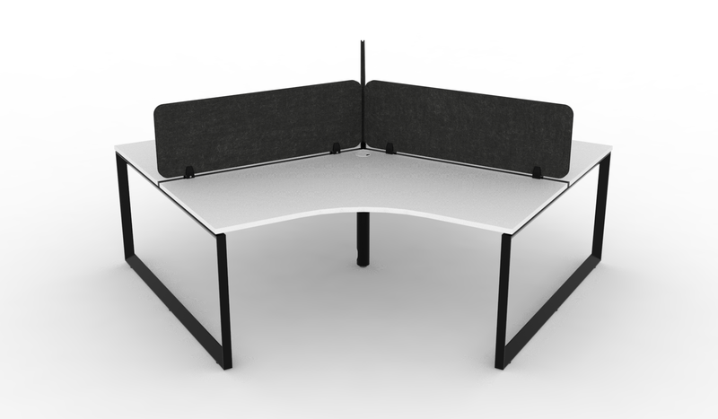 Deluxe Infinity Loop Leg 120° Workstation - With Eco Panel Screens