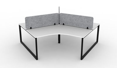 Deluxe Infinity Loop Leg 120° Workstation - With Eco Panel Screens