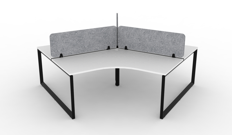 Deluxe Infinity Loop Leg 120° Workstation - With Eco Panel Screens