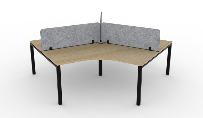 Deluxe Infinity Profile Leg 120° Workstation - With Eco Panel Screens