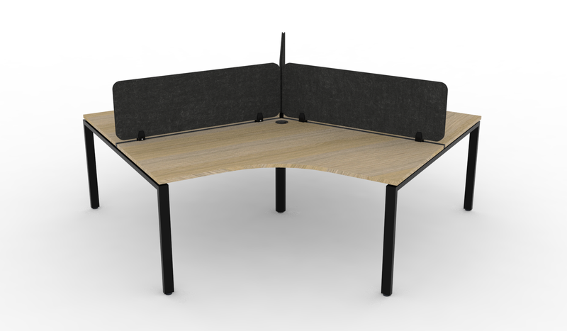 Deluxe Infinity Profile Leg 120° Workstation - With Eco Panel Screens