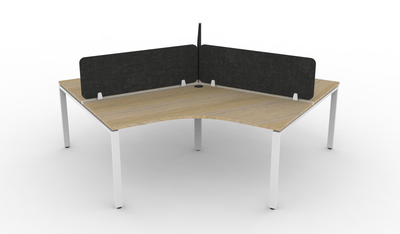Deluxe Infinity Profile Leg 120° Workstation - With Eco Panel Screens