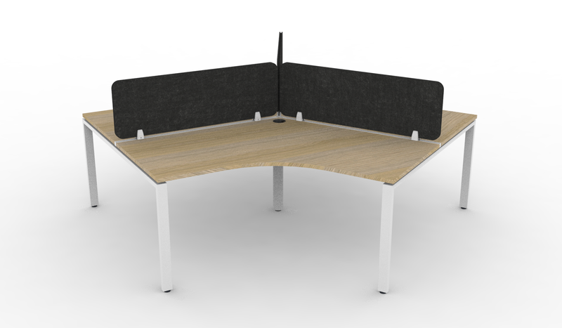 Deluxe Infinity Profile Leg 120° Workstation - With Eco Panel Screens