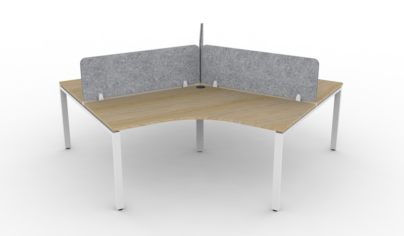 Deluxe Infinity Profile Leg 120° Workstation - With Eco Panel Screens