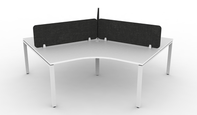 Deluxe Infinity Profile Leg 120° Workstation - With Eco Panel Screens