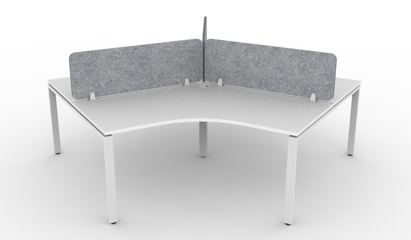 Deluxe Infinity Profile Leg 120° Workstation - With Eco Panel Screens