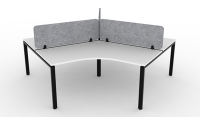 Deluxe Infinity Profile Leg 120° Workstation - With Eco Panel Screens