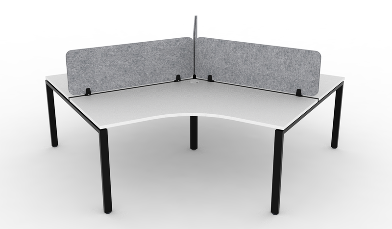Deluxe Infinity Profile Leg 120° Workstation - With Eco Panel Screens