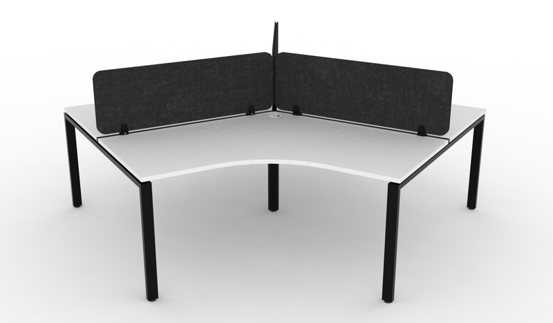 Deluxe Infinity Profile Leg 120° Workstation - With Eco Panel Screens