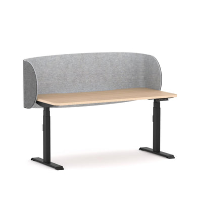 Black/New Oak Matte / None / W1500mm x D750mm w/ Scallop