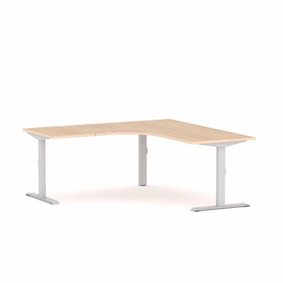 White Frame/New Oak Ravine / None / W1800x1800mm x D750mm (Left Hand Return)