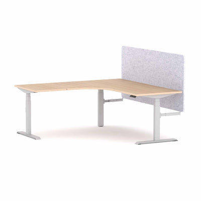 White Frame/New Oak Ravine / None / W1800x1800mm x D750mm (Left Hand Return)