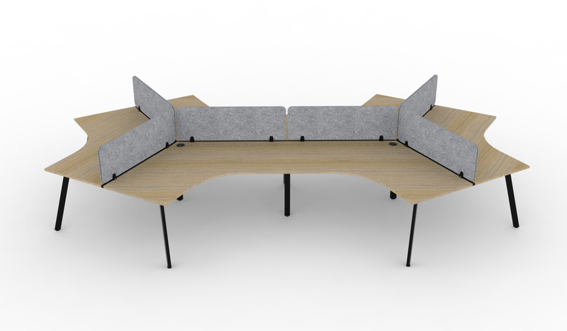 Deluxe Eternity 120° Workstation - With Eco Panel Screens