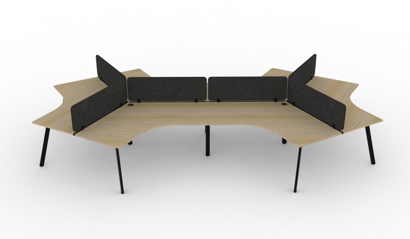 Deluxe Eternity 120° Workstation - With Eco Panel Screens
