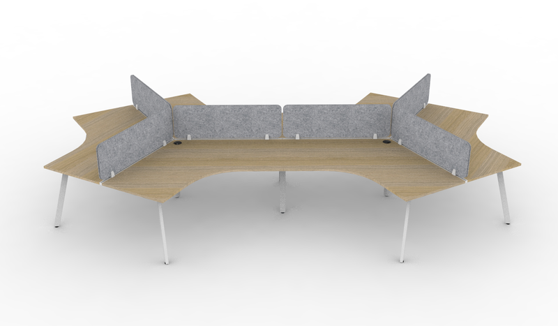Deluxe Eternity 120° Workstation - With Eco Panel Screens