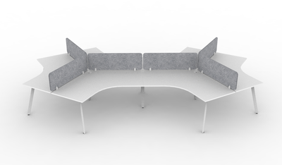6 Person / White Top - White Frame / Mable Grey Eco Panel