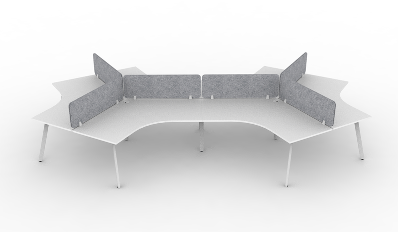 Deluxe Eternity 120° Workstation - With Eco Panel Screens