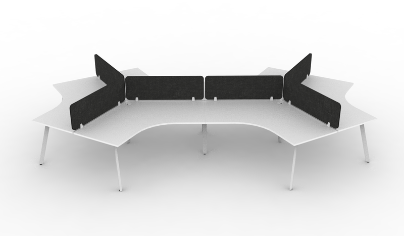 Deluxe Eternity 120° Workstation - With Eco Panel Screens