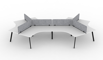 Deluxe Eternity 120° Workstation - With Eco Panel Screens
