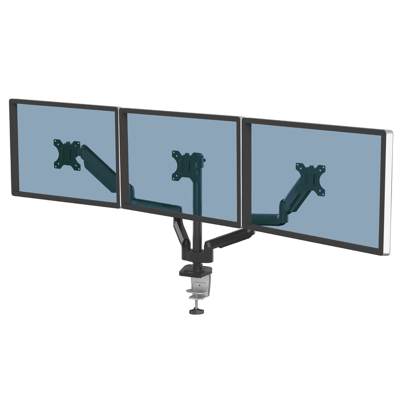 Fellowes Platinum Black Triple Monitor Arm