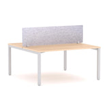 Axis 2 User Double-Sided Desks, 50x50mm Square Leg Design. Includes: AcoustiQ Screen
