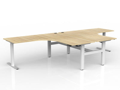 Agile Electric 2-Column 90 Degrees Shared Workstation