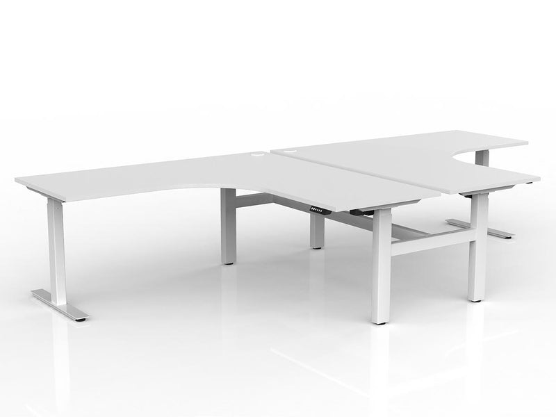 Agile Electric 2-Column 90 Degrees Shared Workstation