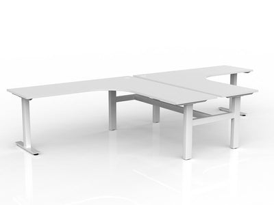 1800 x 1800/600 (2 Piece top) / White Powdercoat / Studio White