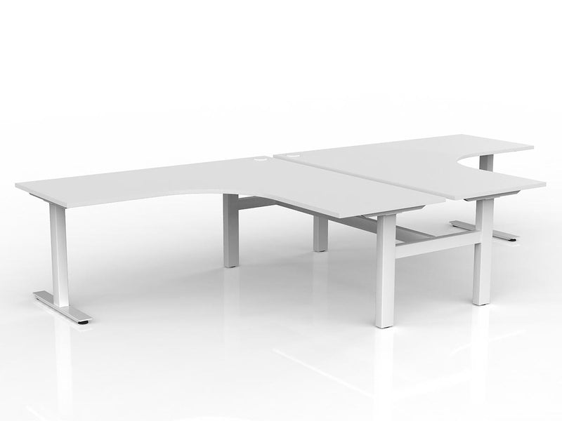 Agile Fixed Height 90 Degrees Shared Workstation