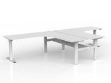 Agile Fixed Height 90 Degrees Shared Workstation - Cable Tray