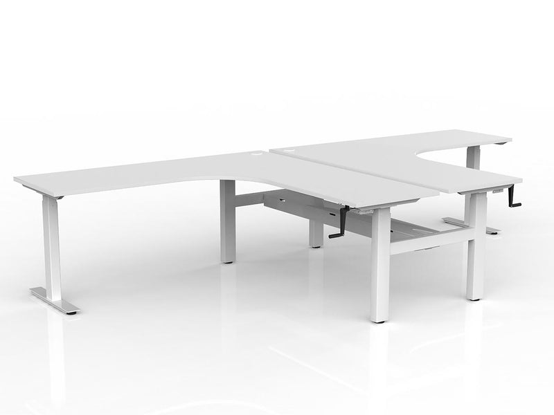 Agile Winder Adjust 90 Degrees Shared Workstation - Cable Tray
