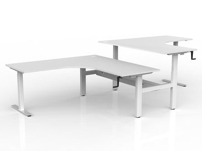 Agile Winder Adjust 90 Degrees Shared Workstation - Cable Tray
