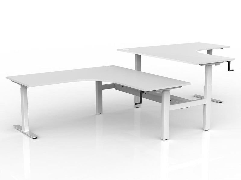 Agile Winder Adjust 90 Degrees Shared Workstation - Cable Tray