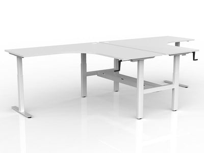 1800mm x 600mm (2 Piece top) / White Powdercoat / Studio White