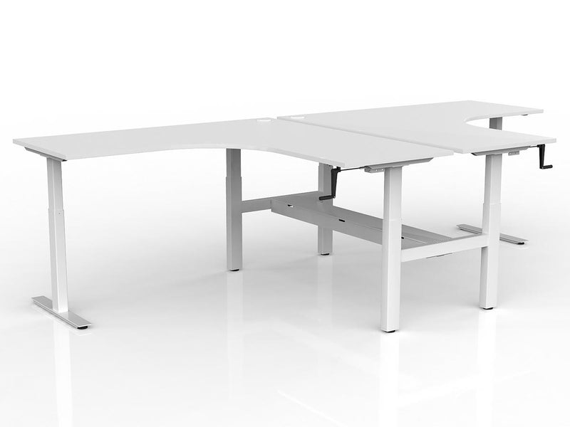 Agile Winder Adjust 90 Degrees Shared Workstation - Cable Tray