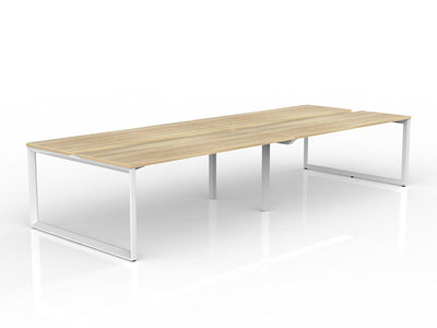1800mm x 600mm / White Powdercoat / New Oak Ravine