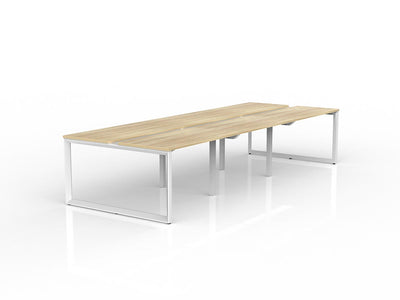 1200mm x 600mm / White Powdercoat / New Oak Ravine