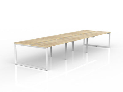 1500mm x 600mm / White Powdercoat / New Oak Ravine