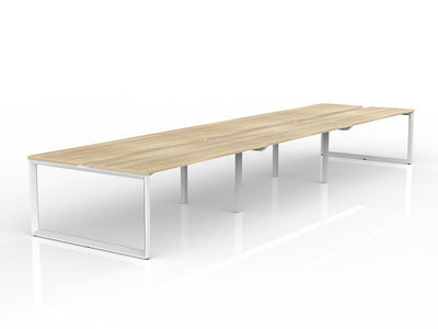 1800mm x 600mm / White Powdercoat / New Oak Ravine