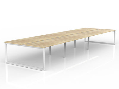 1800mm x 750mm / White Powdercoat / New Oak Ravine