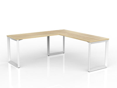 White Powdercoat / New Oak Ravine / 1800mm x 600mm + 1200mm x 600mm