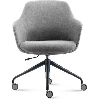 Light Grey Fabric / 4 Star Base / Black