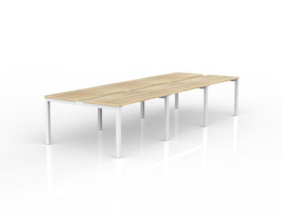 1200mm x 600mm / White Powdercoat / New Oak Ravine