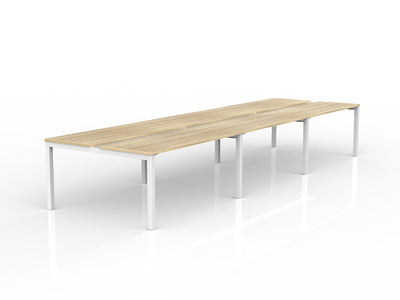 1500mm x 600mm / White Powdercoat / New Oak Ravine