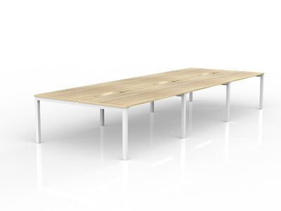 1800mm x 600mm / White Powdercoat / New Oak Ravine