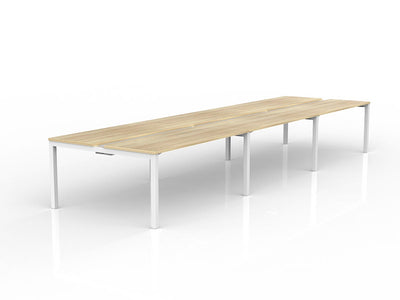 1600mm x 600mm / White Powdercoat / New Oak Ravine