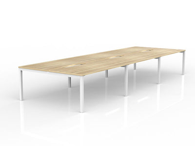 1600mm x 800mm / White Powdercoat / New Oak Ravine