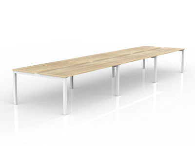 1800mm x 750mm / White Powdercoat / New Oak Ravine