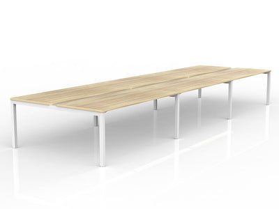 1600mm x 750mm / White Powdercoat / New Oak Ravine